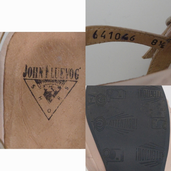 John Fluevog Memories Pink Hi Treasury Slingback Strappy Platform Heels - Picture 9 of 9